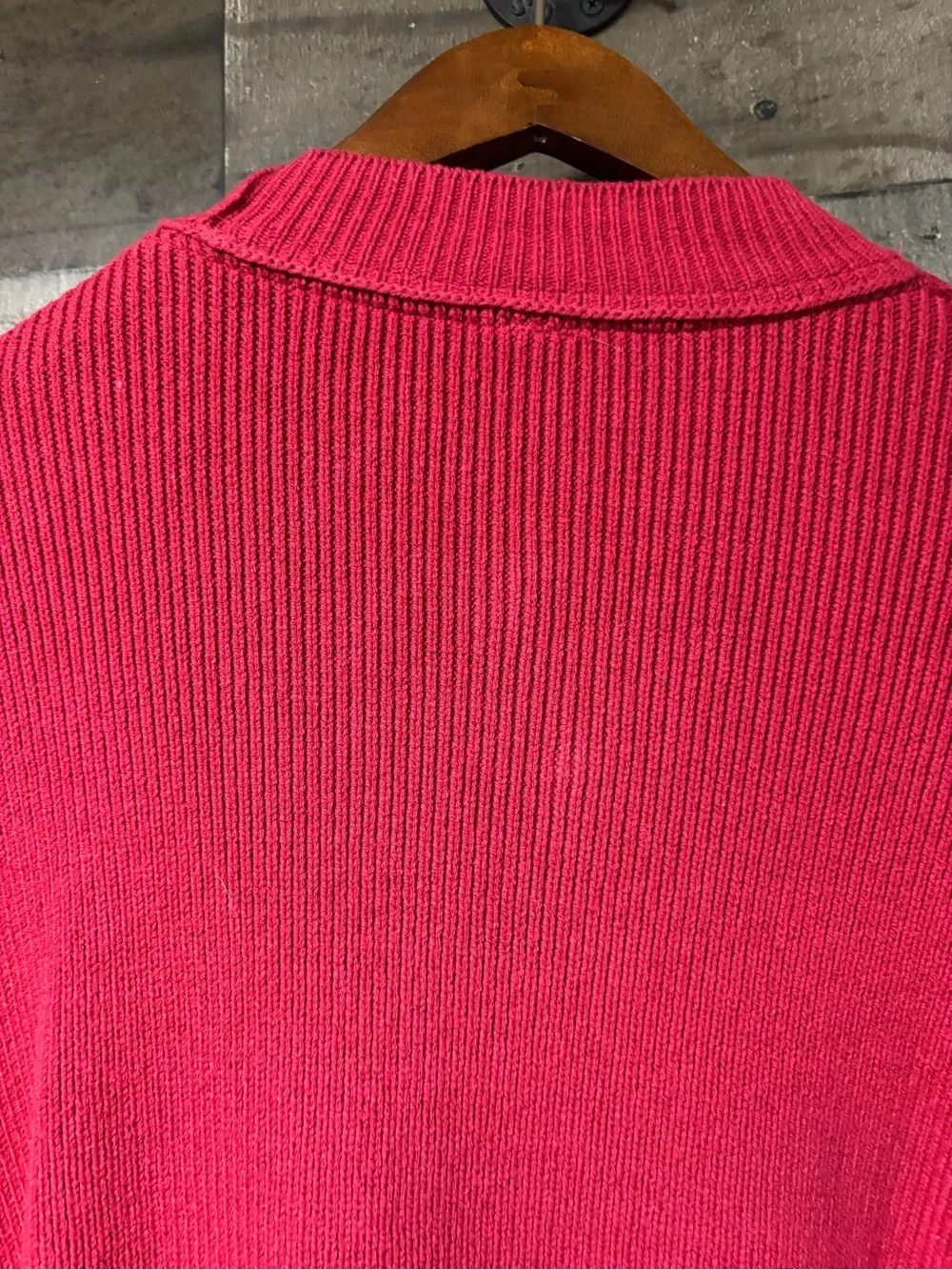 Free People Burgandy Crew Neck Oversized Sweater Small